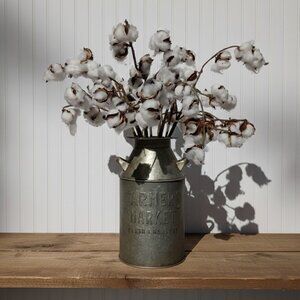 9 Pc Artificial Cotton Stems 24-26" Long Stem Faux Farmhouse Decor COTTON ONLY